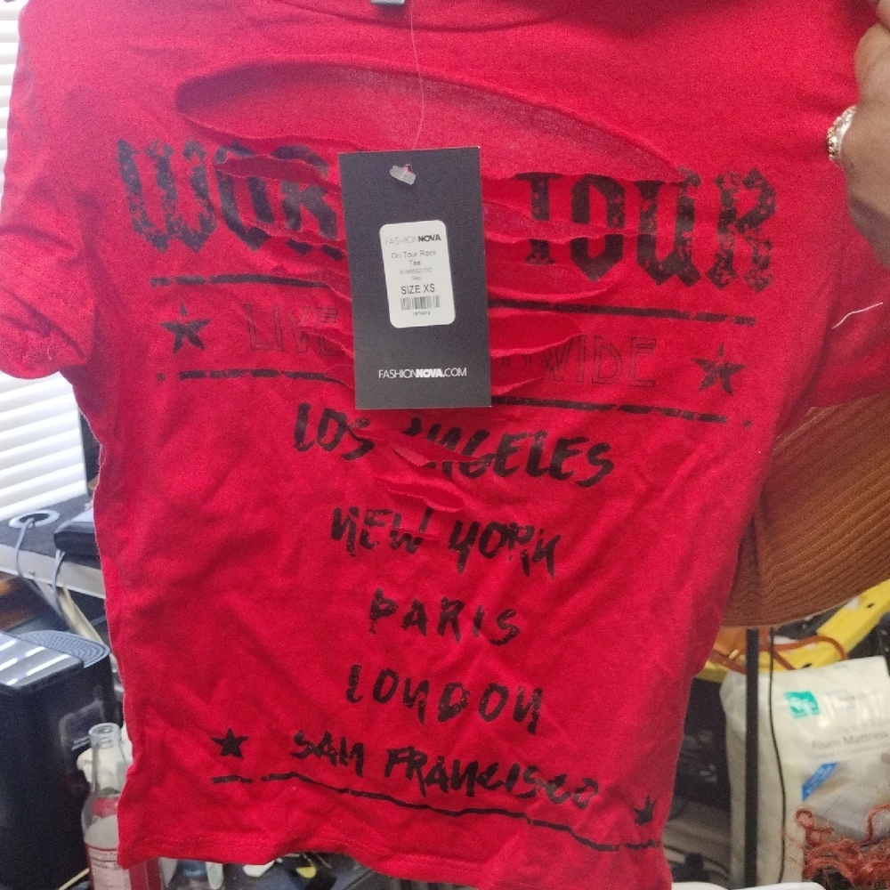 Fashion Nova Red Graphic Tee